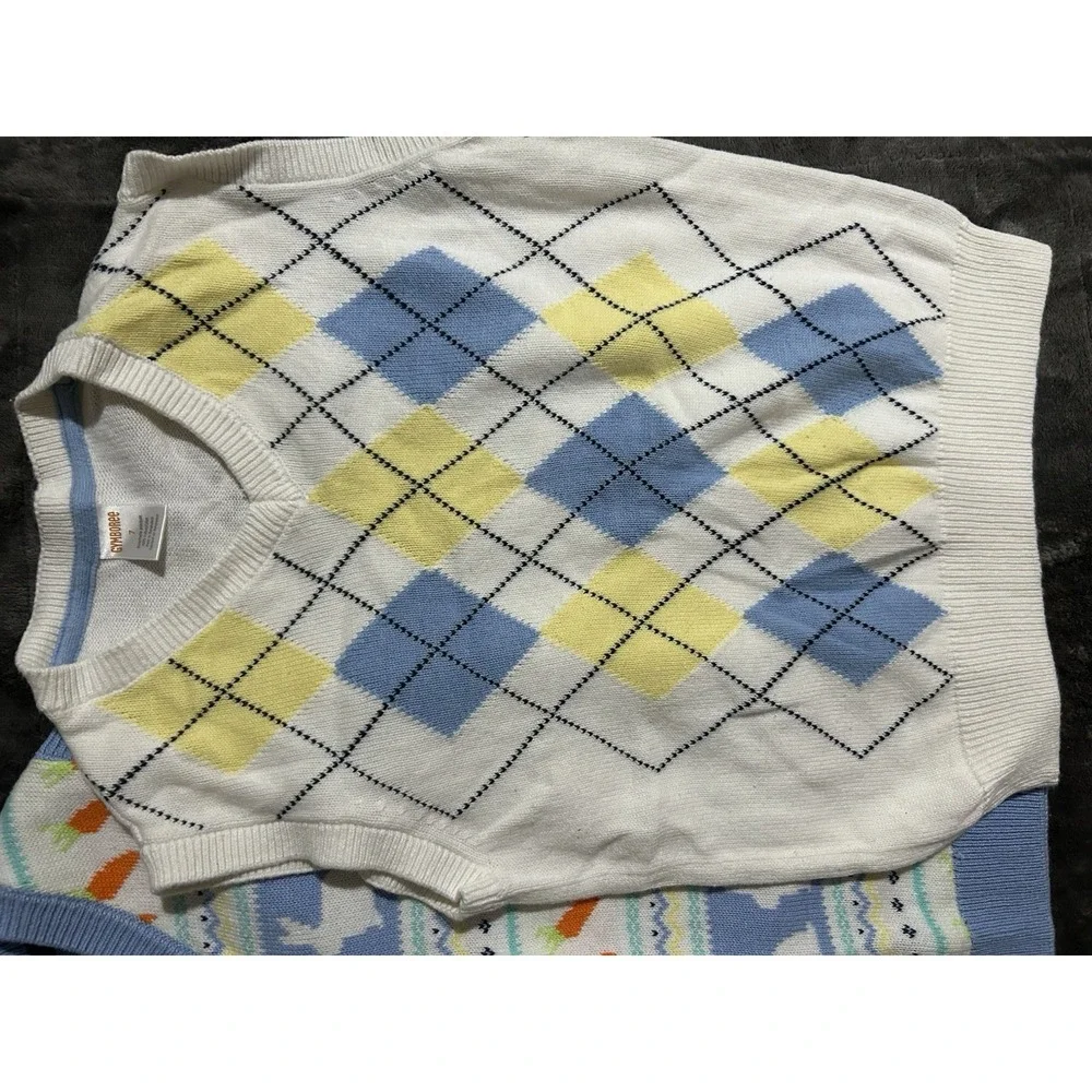 Lot Of 3 Boys Gymboree Sweat Vest Size 7